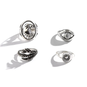 Eye Of Providence Ring - Set of 4 Zinc Alloy - Bricks Masons