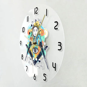 Master Mason Blue Lodge Clock - LED Printed All Seeing Eye - Bricks Masons