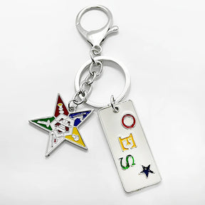 OES Keychain - 5 Pieces With OES Plaque & Star - Bricks Masons