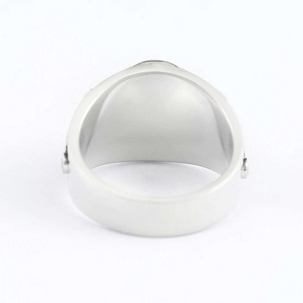 Anillo de la Logia Azul de Maestro Masón - Escuadra y Compás G con Calavera Antigua