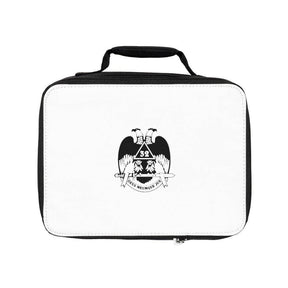 32nd Degree Scottish Rite Lunch Bag - Wings Down Black & White