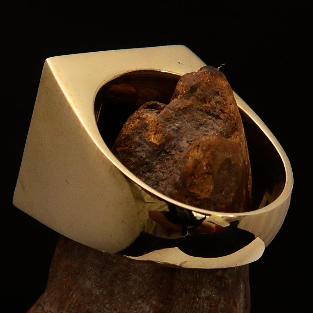 Ancient Egypt Keychain - Green & Gold Eye of Horus Solid Brass - Bricks Masons