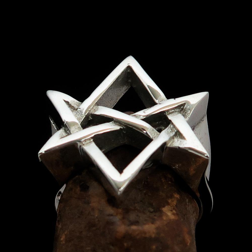 Ancient Israel Ring - Sterling Silver Star of David - Bricks Masons