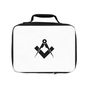 Master Mason Blue Lodge Lunch Bag - White with Square & Compass