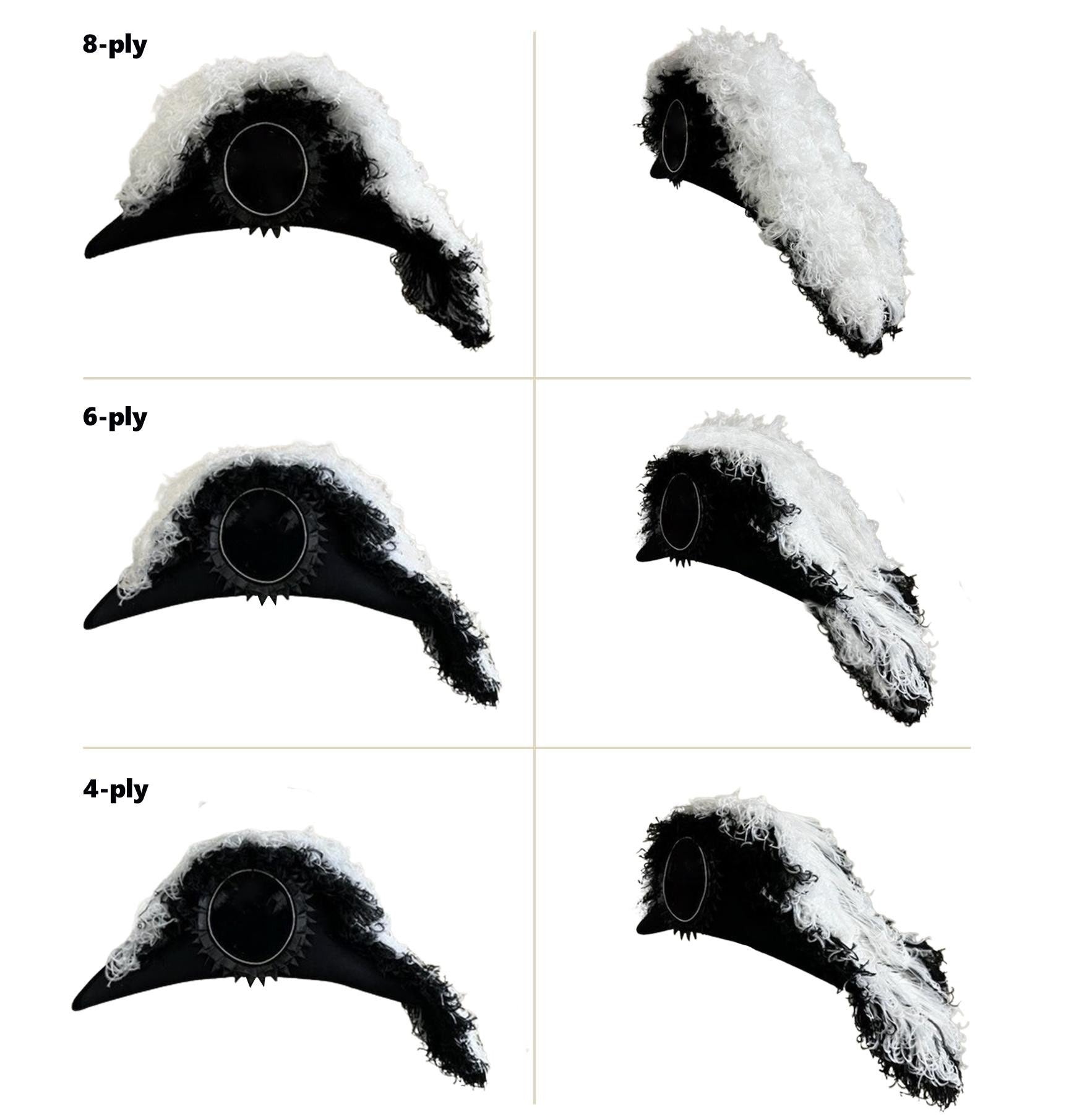 Past Grand Commander Knights Templar Chapeau - Black Underlayer Plumes - Bricks Masons