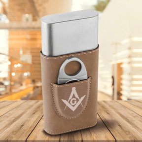 Custom Masonic Cigar Holder FREE Engraving - Bricks Masons