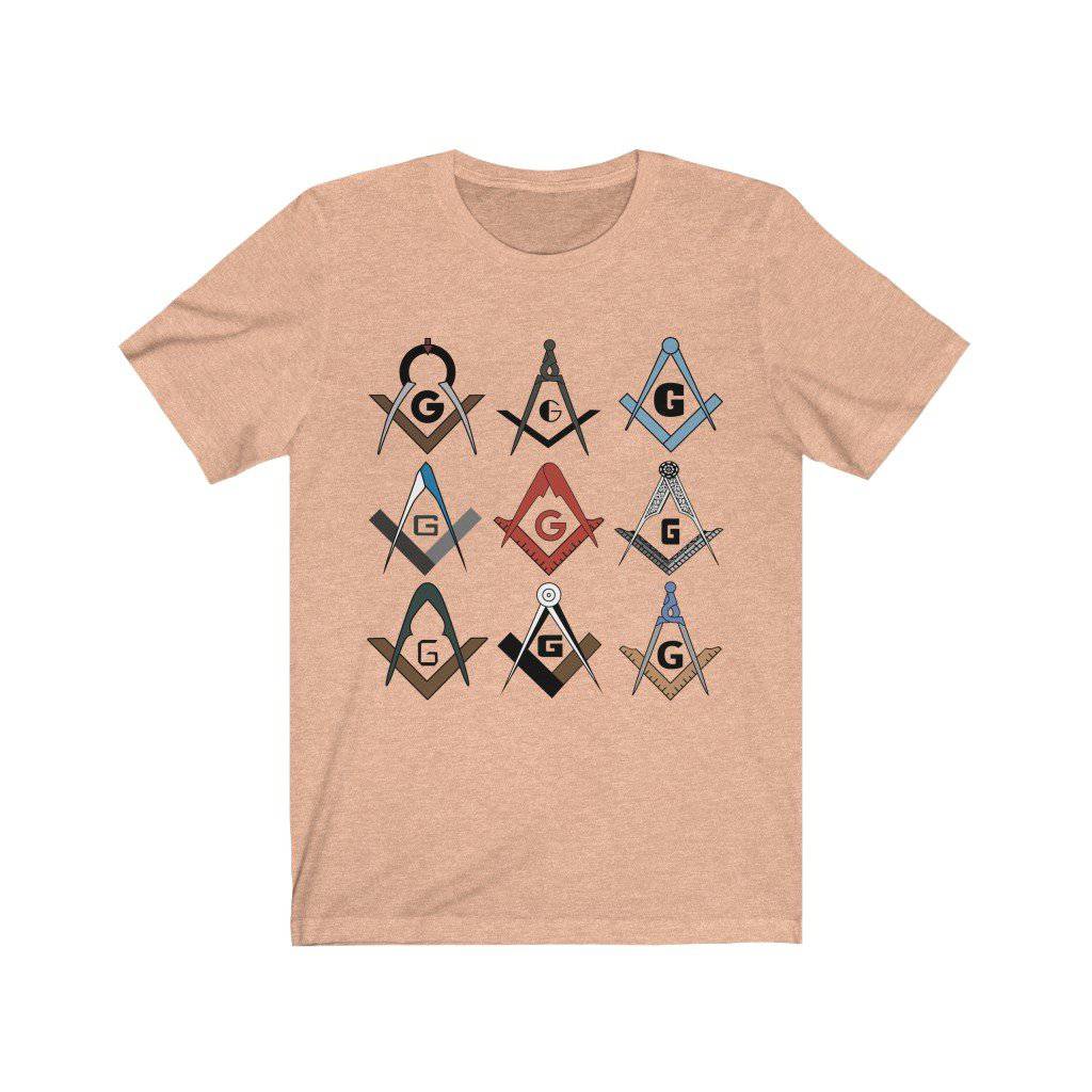 Master Mason Blue Lodge T-Shirt - Square & Compass G 4 Colors