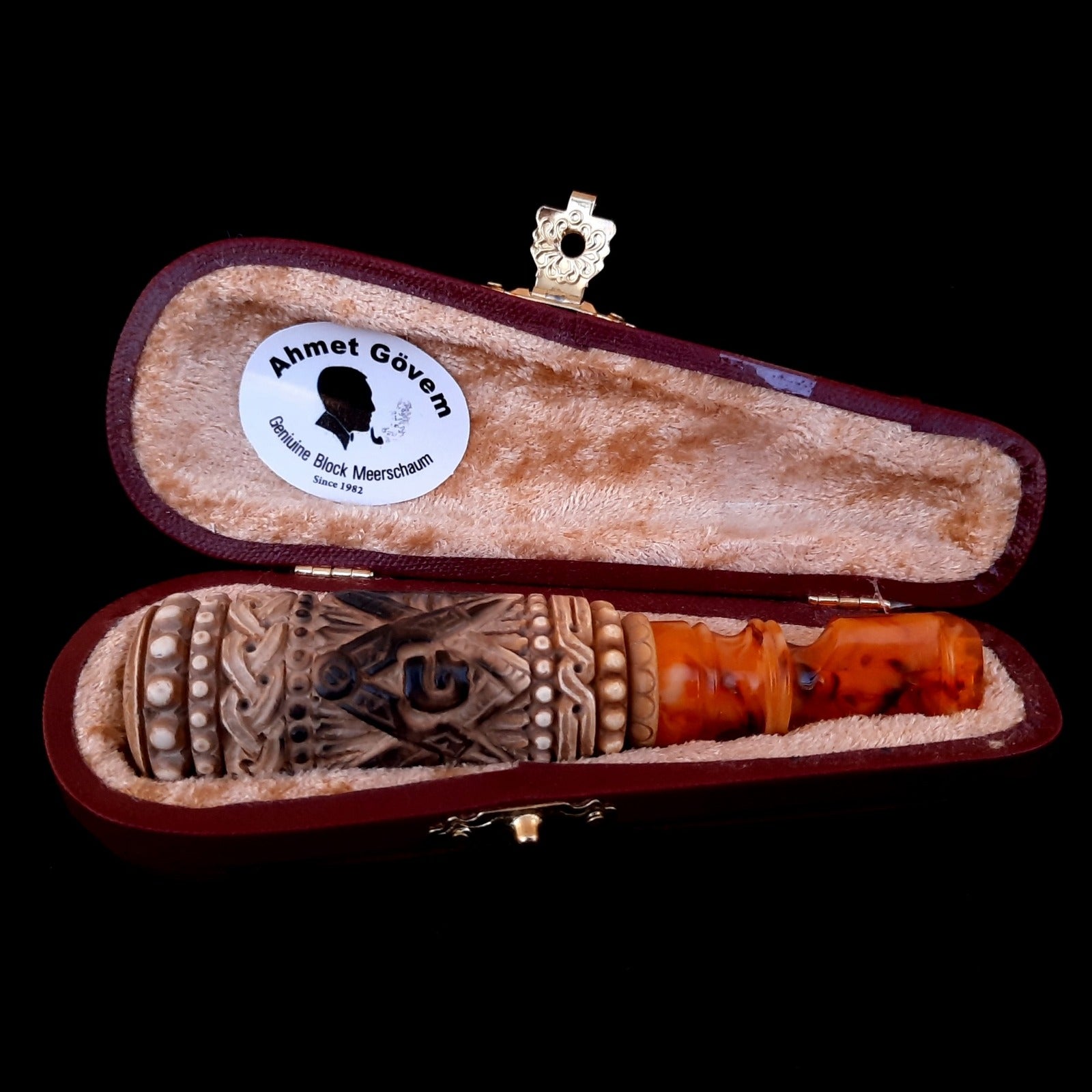 Master Mason Blue Lodge Cigarette Holder - Natural Wax Square & Compass G - Bricks Masons