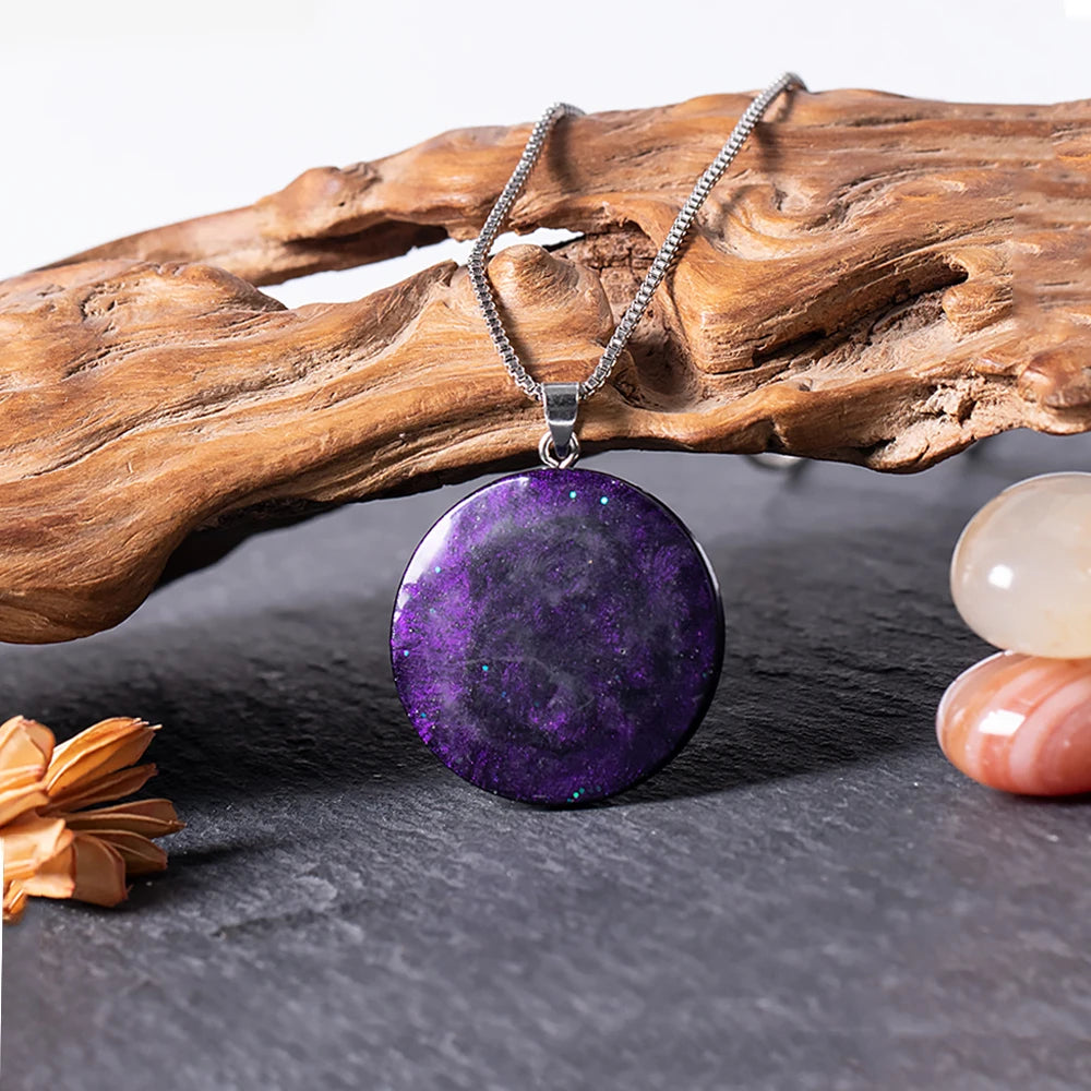 Necklace  - Metatron'S Cube And Energy Stones - Bricks Masons