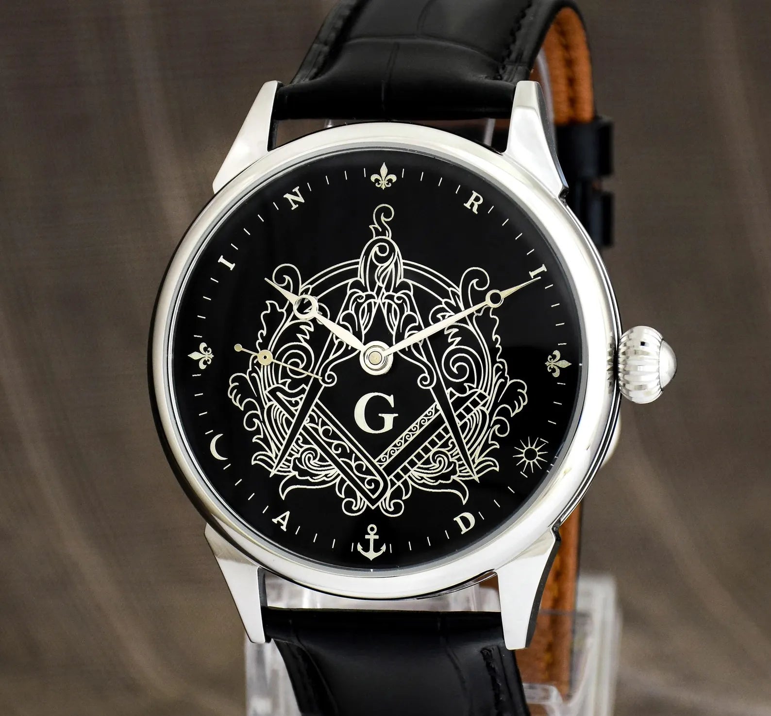 Master Mason Blue Lodge Wristwatch - - Bricks Masons