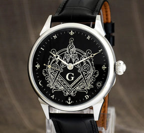 Master Mason Blue Lodge Wristwatch - - Bricks Masons