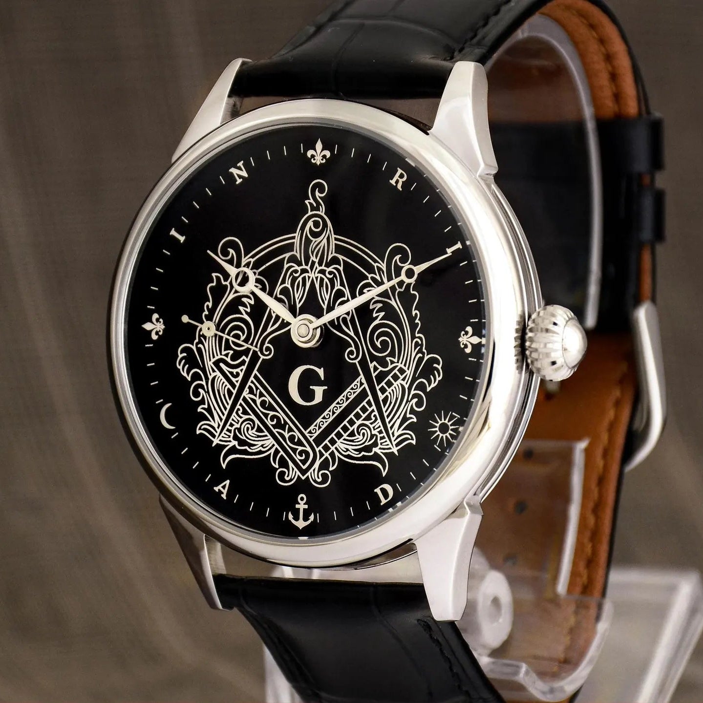 Master Mason Blue Lodge Wristwatch - - Bricks Masons