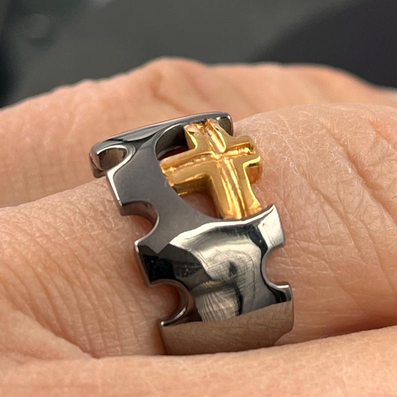 Knights Templar Ring - Sterling Silver Cross - Bricks Masons