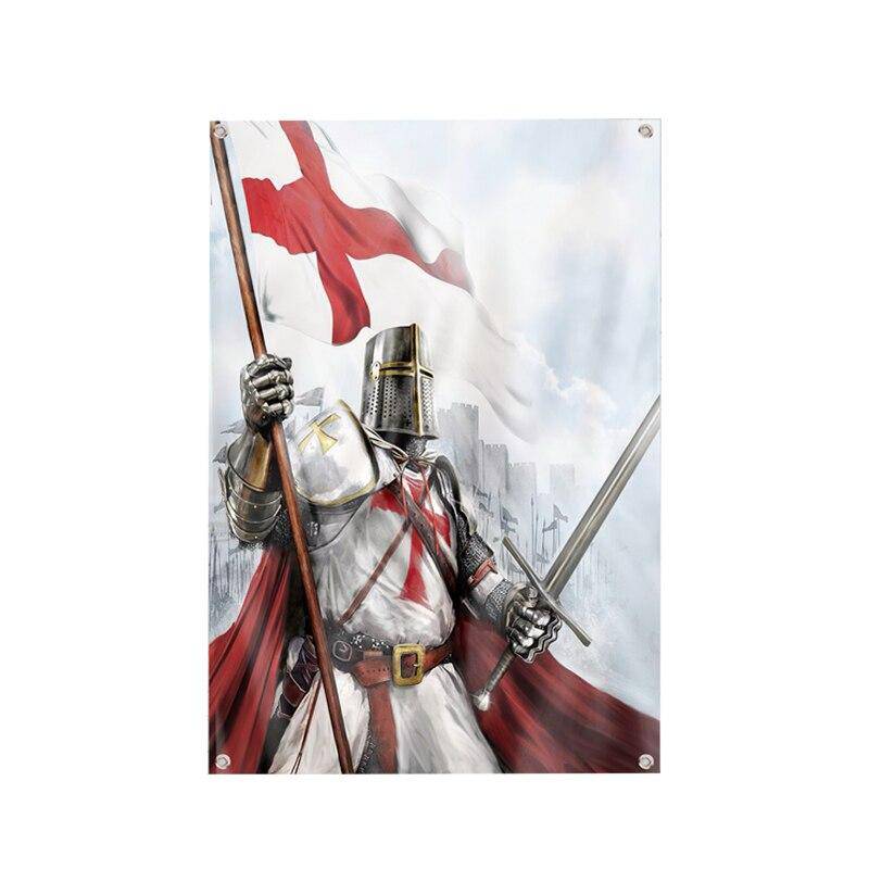 Knights Templar Flag - Printed - Bricks Masons