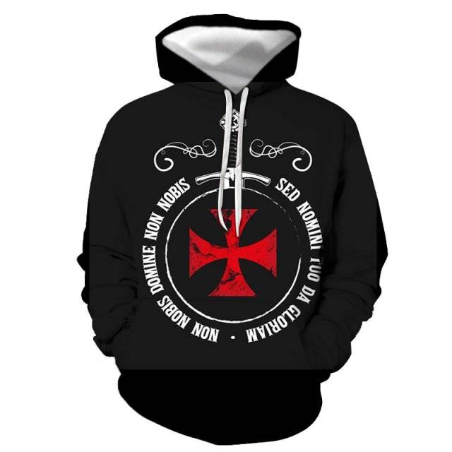 Knights Templar Hoodie - 3D Printed Design - Bricks Masons