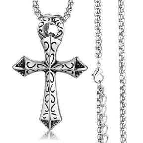 Knights Templar Necklace - Silver Metal With Chain - Bricks Masons