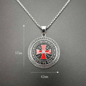 Knights Templar Necklace - Stainless Steel Gold/Silver - Bricks Masons