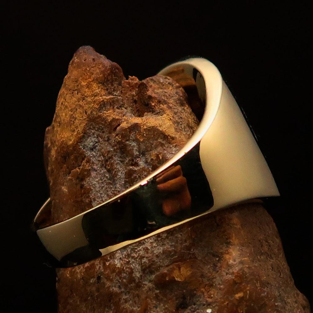 Knights Templar Ring - Gold Brass Sigillum MilItum XPISTI - Bricks Masons