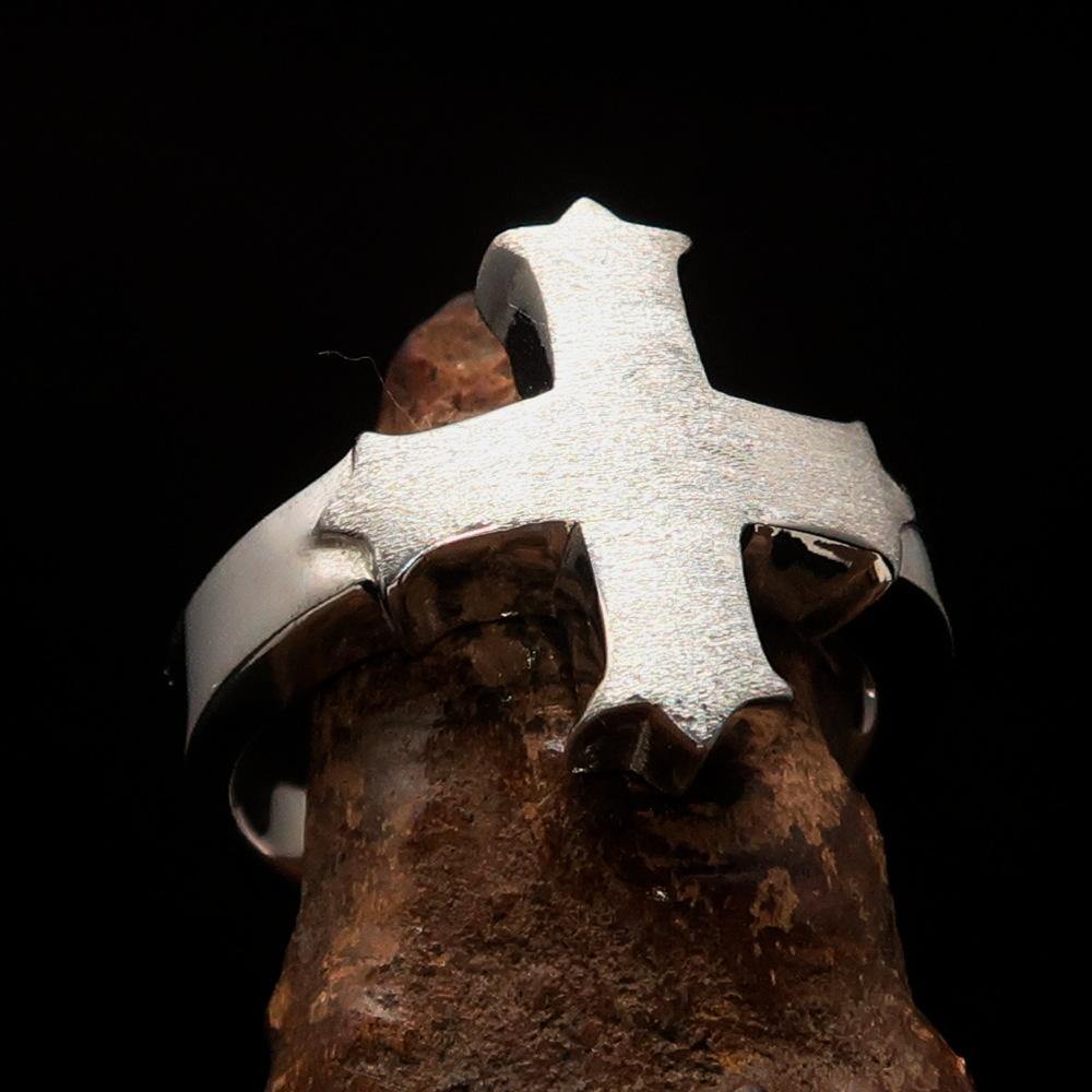 Knights Templar Ring - Templar Cross Sterling Silver - Bricks Masons
