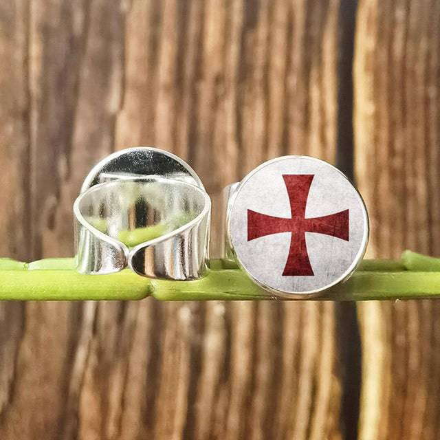 Knights Templar Ring - Vintage with Red Cross Crusader (Multiple variants) - Bricks Masons