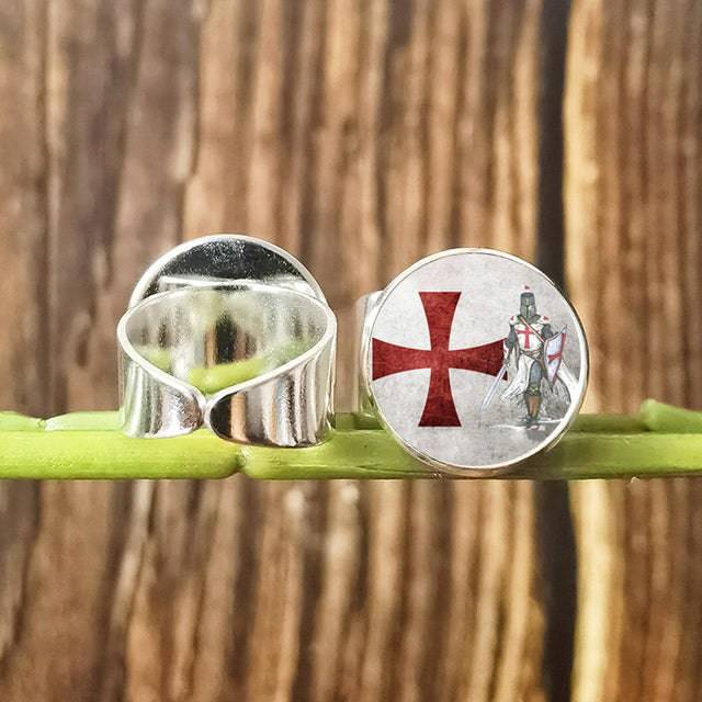 Knights Templar Ring - Vintage with Red Cross Crusader (Multiple variants) - Bricks Masons