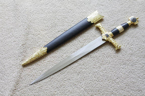 Knights Templar Sword - Ark of the Covenant King Solomon Knife W/ Sheath 21.9" - Bricks Masons