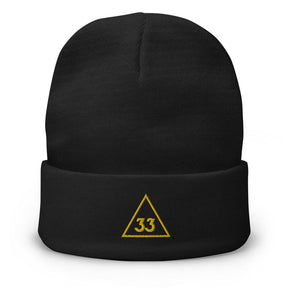 33rd Degree Scottish Rite Beanie - Golden Embroidery