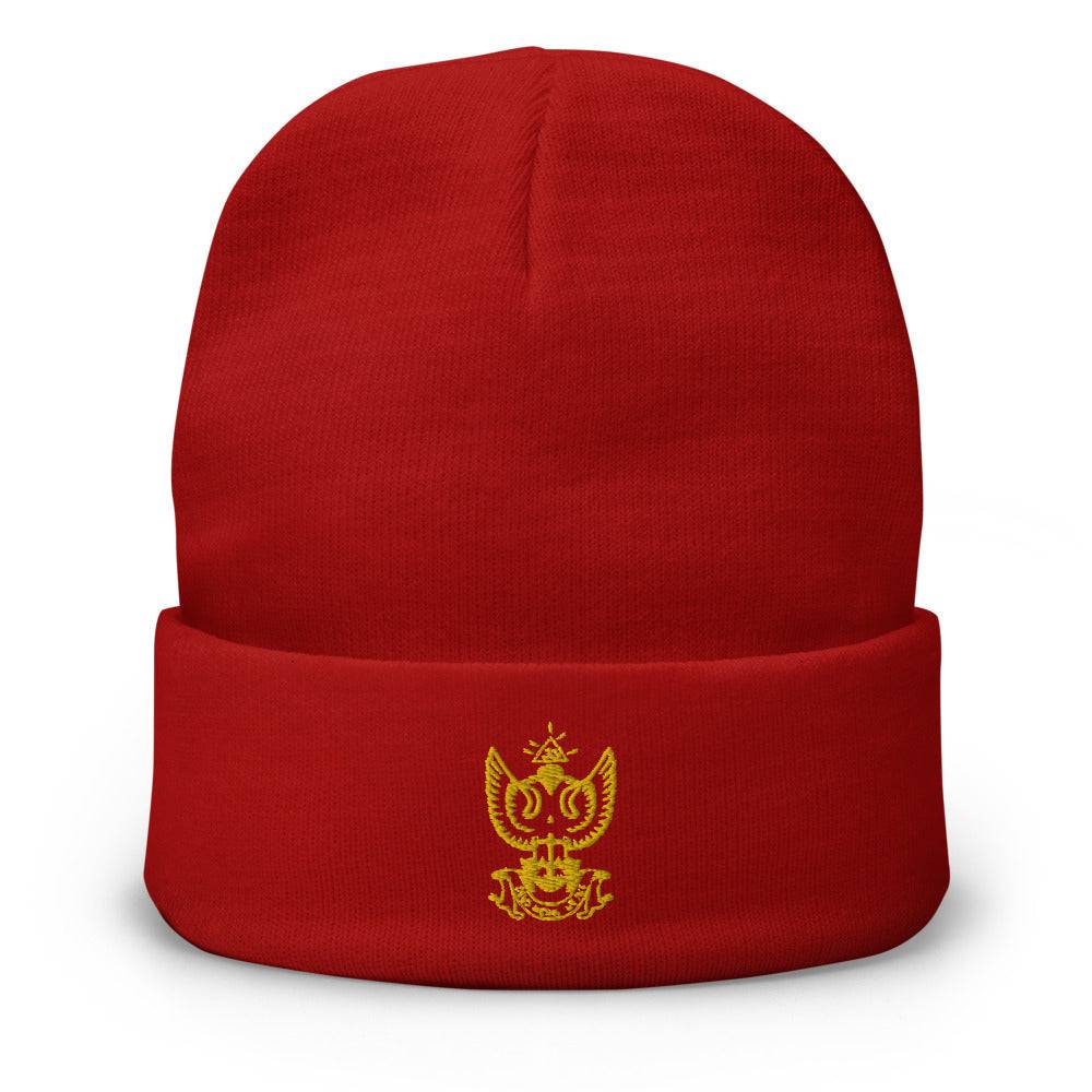 33rd Degree Scottish Rite Beanie - Wings Up Golden Embroidery