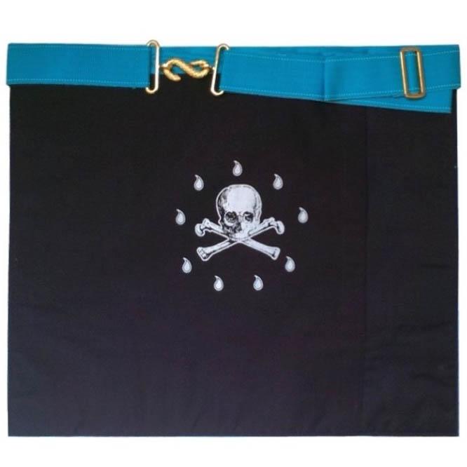 Master Mason Apron - White & Turquoise