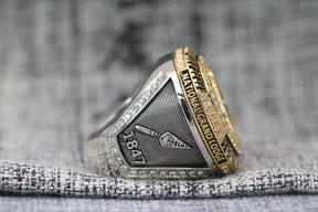 Master Mason Blue Lodge Ring - Sterling Silver 18k Yellow Gold Plated Face - Bricks Masons