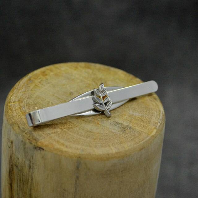 Masonic Tie Bar - Gold Plated Acacia Sprig - Bricks Masons
