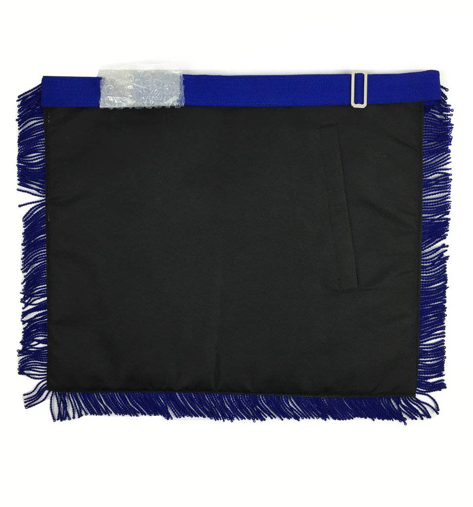 Master Mason Blue Lodge Apron - Navy Blue & White - Bricks Masons