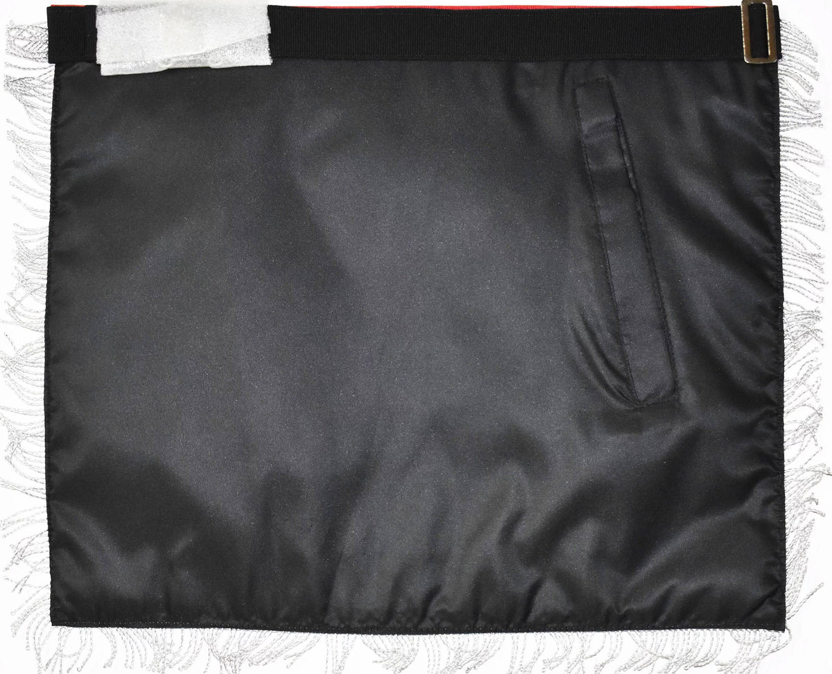 Master Mason Blue Lodge Apron - Red Machine Embroidery - Bricks Masons