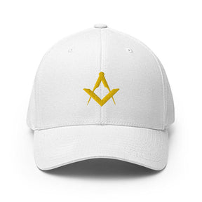 Master Mason Blue Lodge Baseball Cap - Square and Compass Golden Embroidery - Bricks Masons