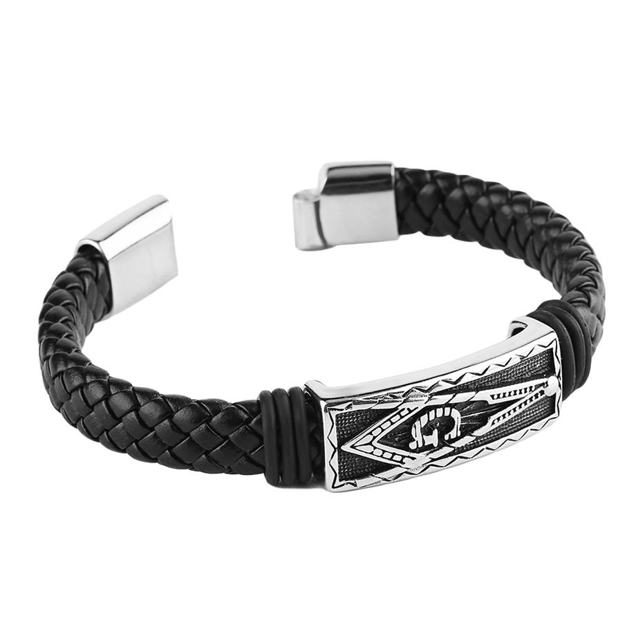 Master Mason Blue Lodge Bracelet - Leather Rope Chain - Bricks Masons