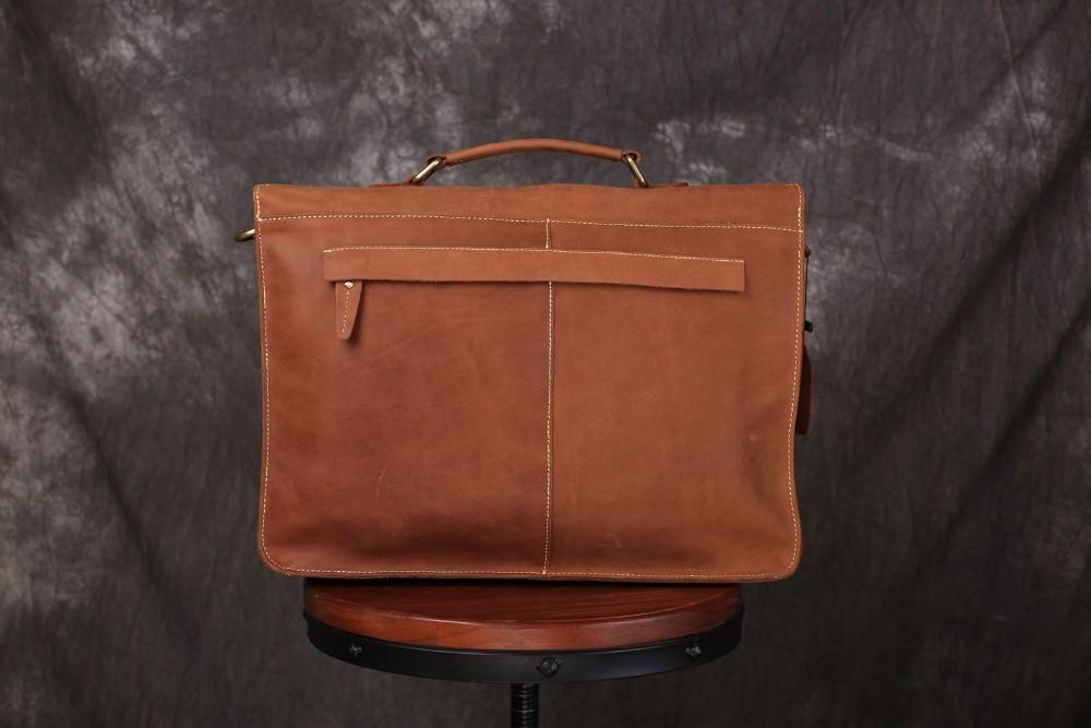 Master Mason Blue Lodge Briefcase - Handmade Leather - Bricks Masons