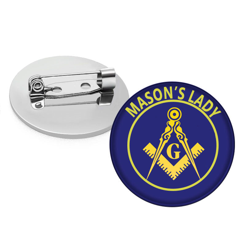 Master Mason Blue Lodge Brooch - Mason's Lady - Bricks Masons