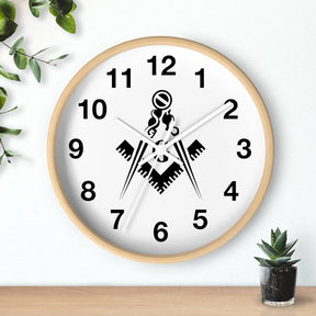 Master Mason Blue Lodge Clock - Square & Compass G - Bricks Masons