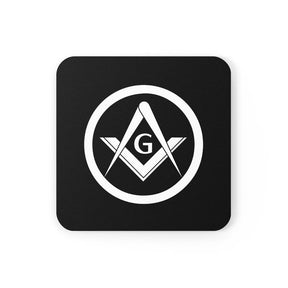 Master Mason Blue Lodge Coaster - Square & Compass G - Bricks Masons