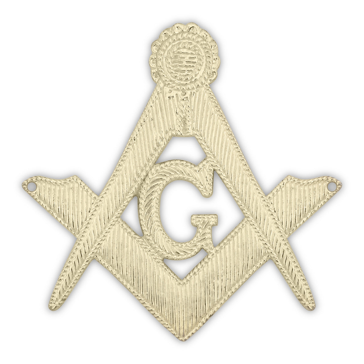 Master Mason Blue Lodge Collar Jewel - Gold Plated Square & Compass With G - Bricks Masons