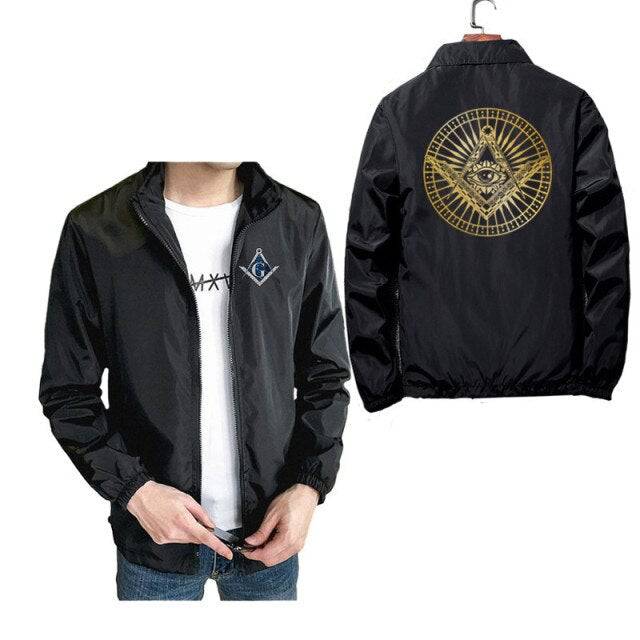 Master Mason Blue Lodge Jacket - Compass And Square All Seeing Eye (Multiple Colors) - Bricks Masons
