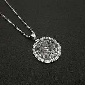 Master Mason Blue Lodge Necklace - Annuit Coeptis Gold & Silver - Bricks Masons