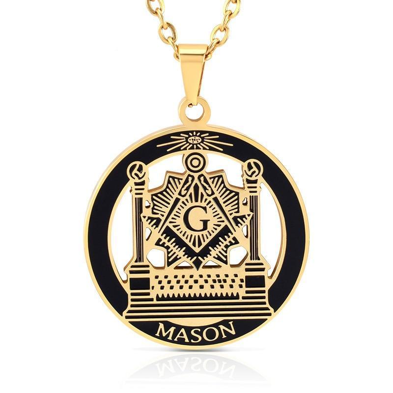 Master Mason Blue Lodge Necklace - Pillars Lodge - Bricks Masons
