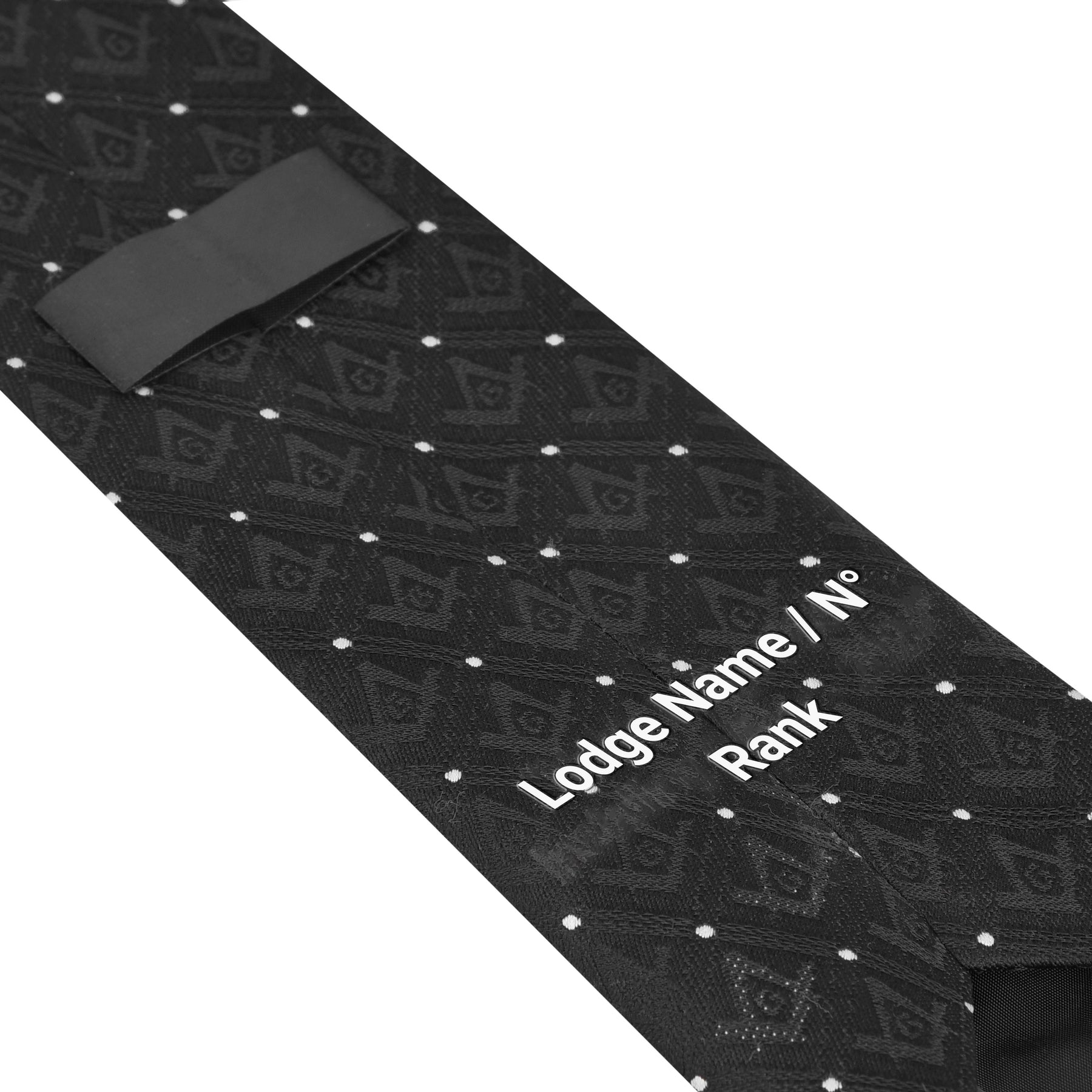 Master Mason Blue Lodge Necktie - Customizable Square & Compass G Pattern Machine Embroidery - Bricks Masons