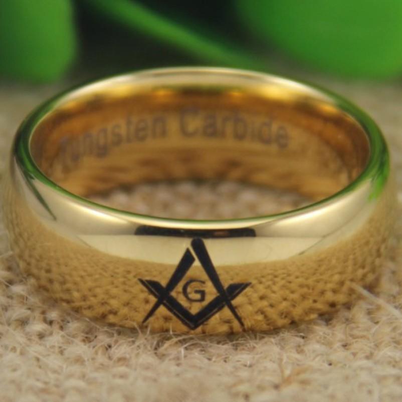 Master Mason Blue Lodge Ring - Gold Color - Bricks Masons