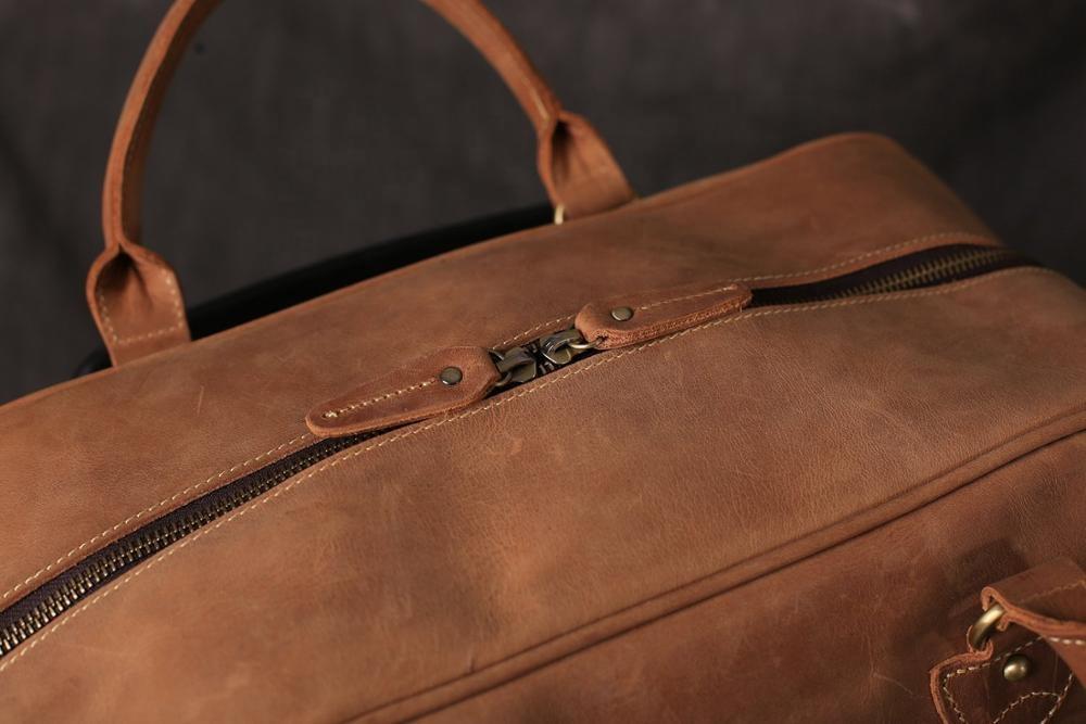 Master Mason Blue Lodge Travel Bag - Dark Brown & Camel - Bricks Masons
