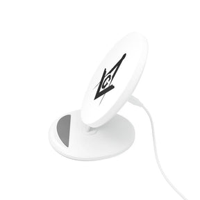 Master Mason Blue Lodge Wireless Charger - Square & Compass G - Bricks Masons