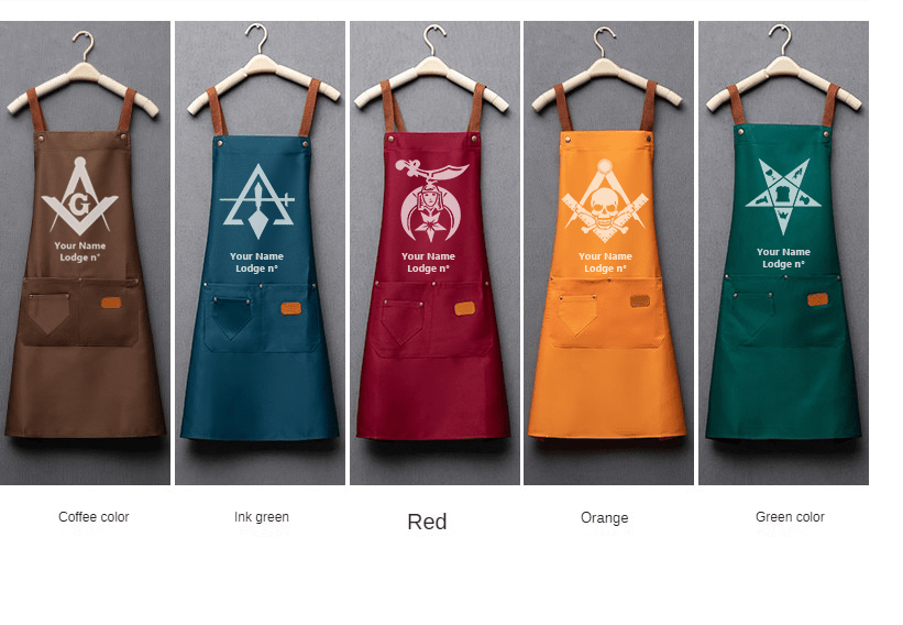 Master Mason Blue Lodge Work Apron - Various Colors - Bricks Masons
