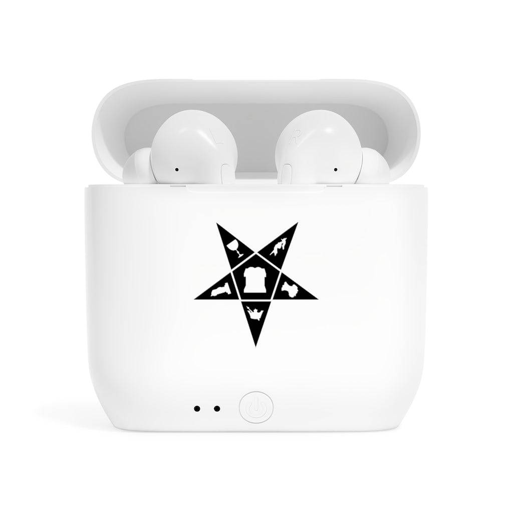 OES Earbud - Black & White - Bricks Masons