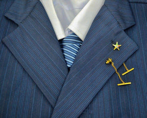 OES Lapel Pin - Gold Metal - Bricks Masons